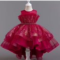 thumbnail image 6 of Vividxx Girls Dress Puffy Gown Sleeveless Gown With Train For Pageant Performance Recital Party 3-4 Years, 6 of 8