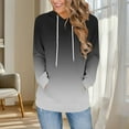 thumbnail image 2 of Ashirexll Winter Tops Womens Long Sleeve Tops Casual Zip Up Hoodie Womens Hoodies Pullover Color Blocked Loose Casual Long Sleeve Pocket Hooded Sweatshirt, 2 of 6