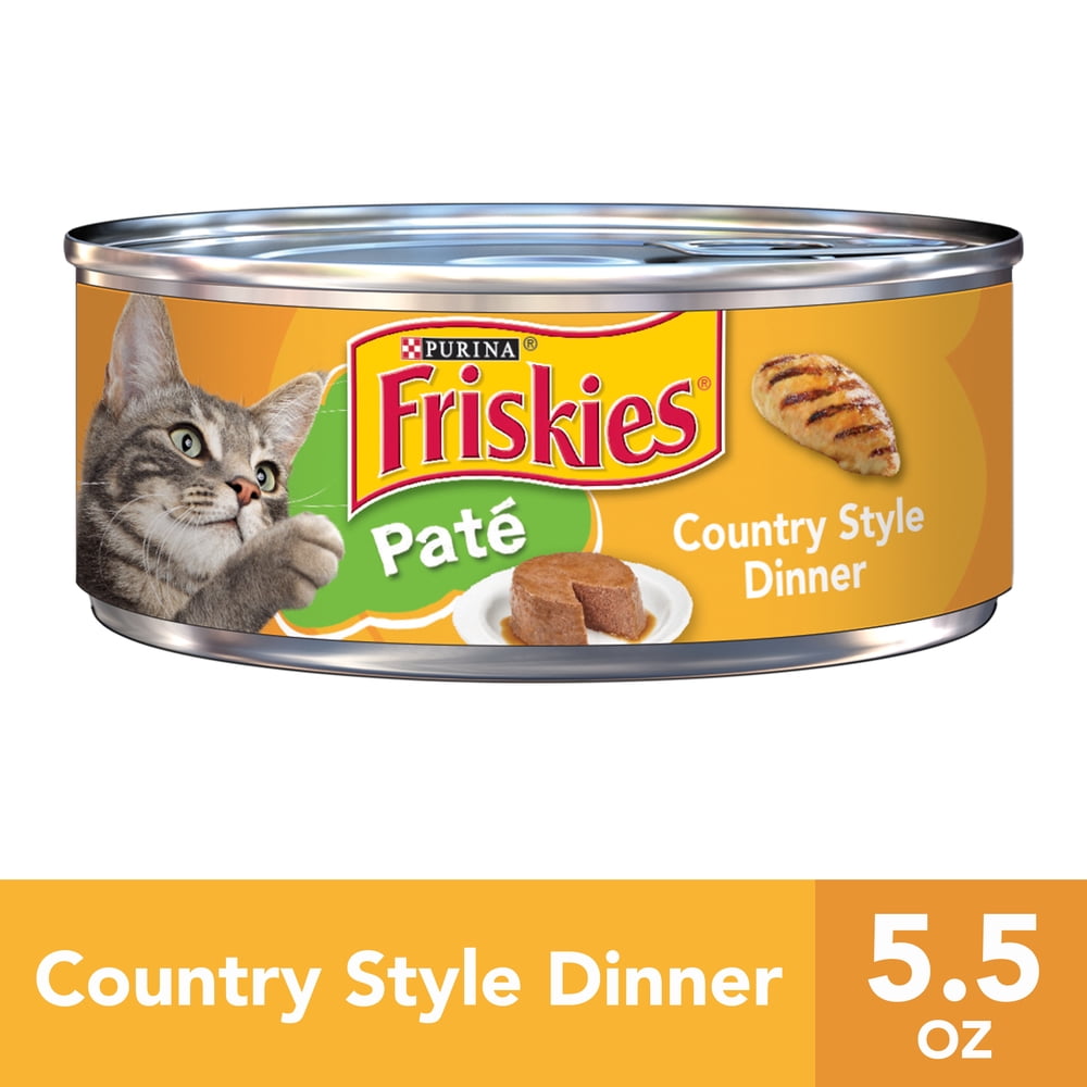 Friskies Pate Wet Cat Food, Country Style Dinner, 5.5 oz. Can Walmart