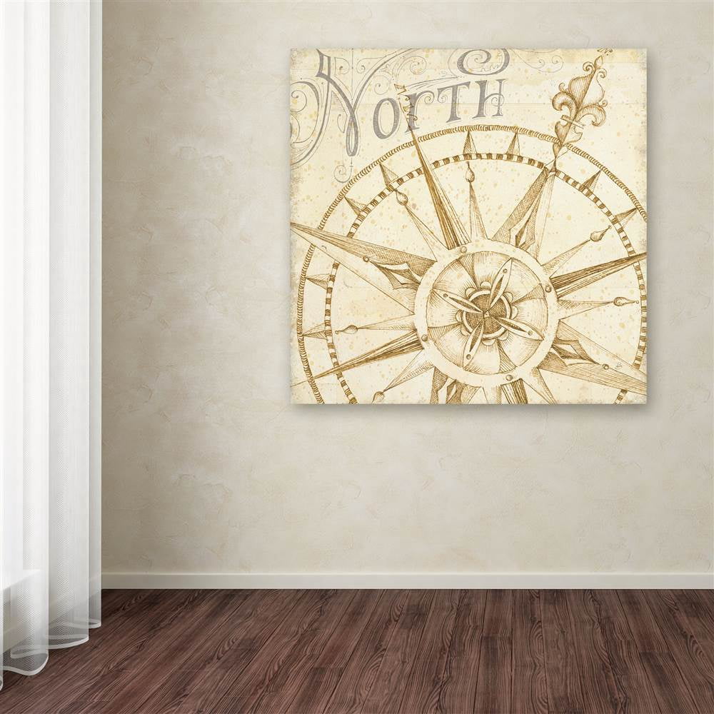 Trademark Fine Art "Coast to Coast Sepia I" Canvas Art by Daphne Brissonnet