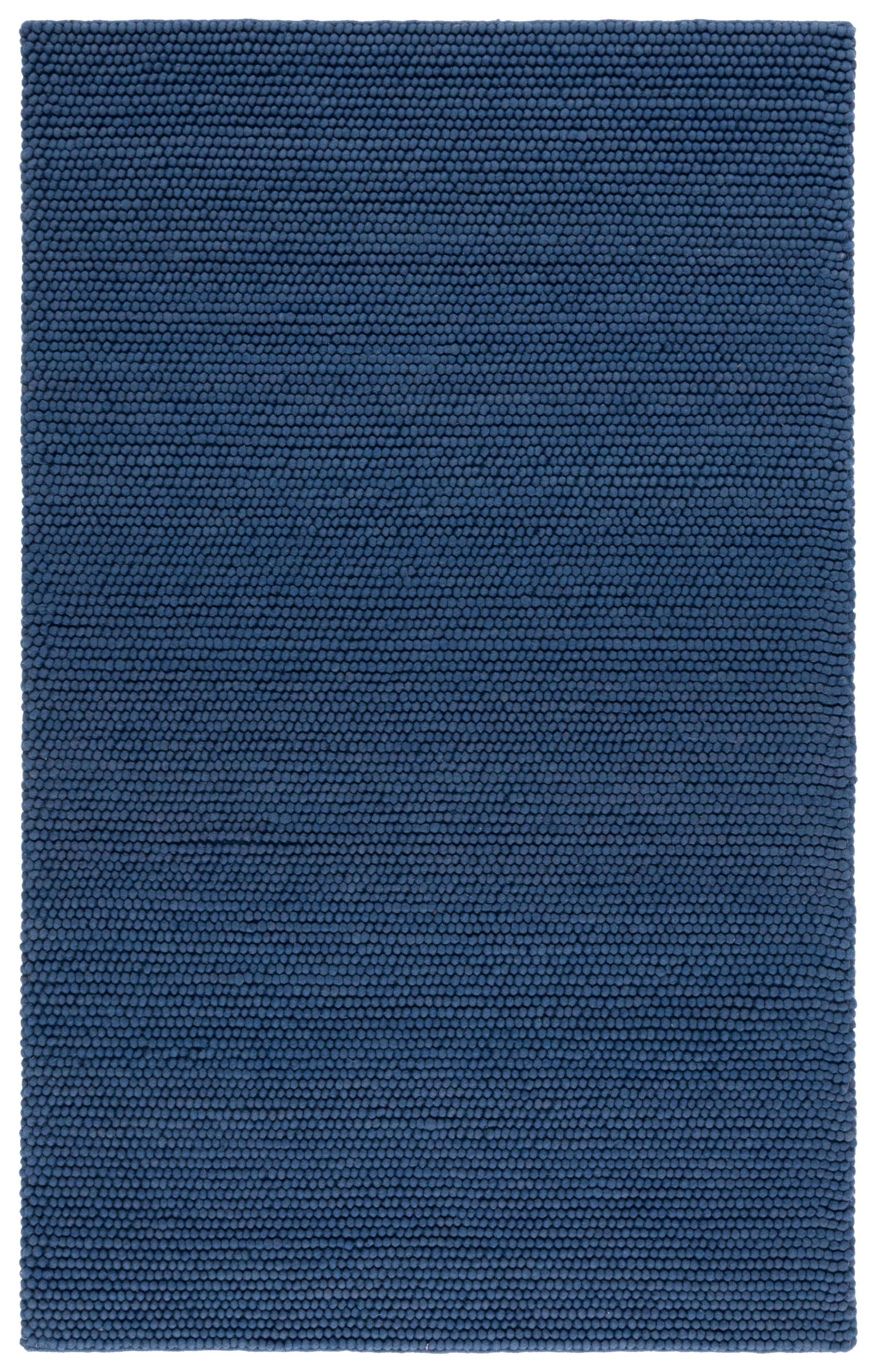 SAFAVIEH Natura Feride Geometric Area Rug, Navy/Blue, 6' x 9' - Scandinavian Design, Navy & Blue, Handmade Wool Blend, Ideal for Living Room, Bedroom, Dining Space