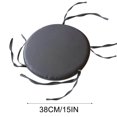 thumbnail image 1 of Estbridge Coussins de Chaise Coussins de Chaise Intérieur Extérieur Coussins de Chaise Ronds avec Attaches Coussins de Chaise Ronds pour Chaises de Salle à Manger Coussin de Siège Rond Coussins de Chaise de Jardin Ensemble pour Meuble Jaune 15 Po, 1 of 9