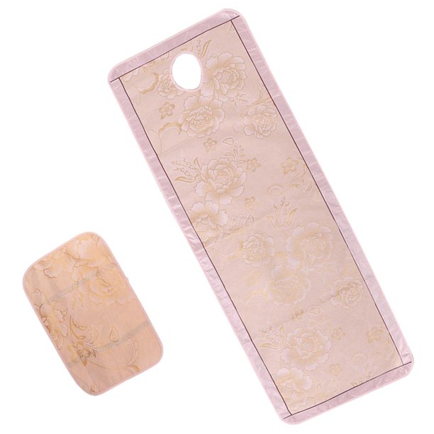 Antideslizante Sábana De Dormir De Seda Cubierta ábana Incluyendo Funda De Almohada Para 75x28 Pulgadas Camas Floral_2 Baoblaze Estera de mesa de masaje de verano