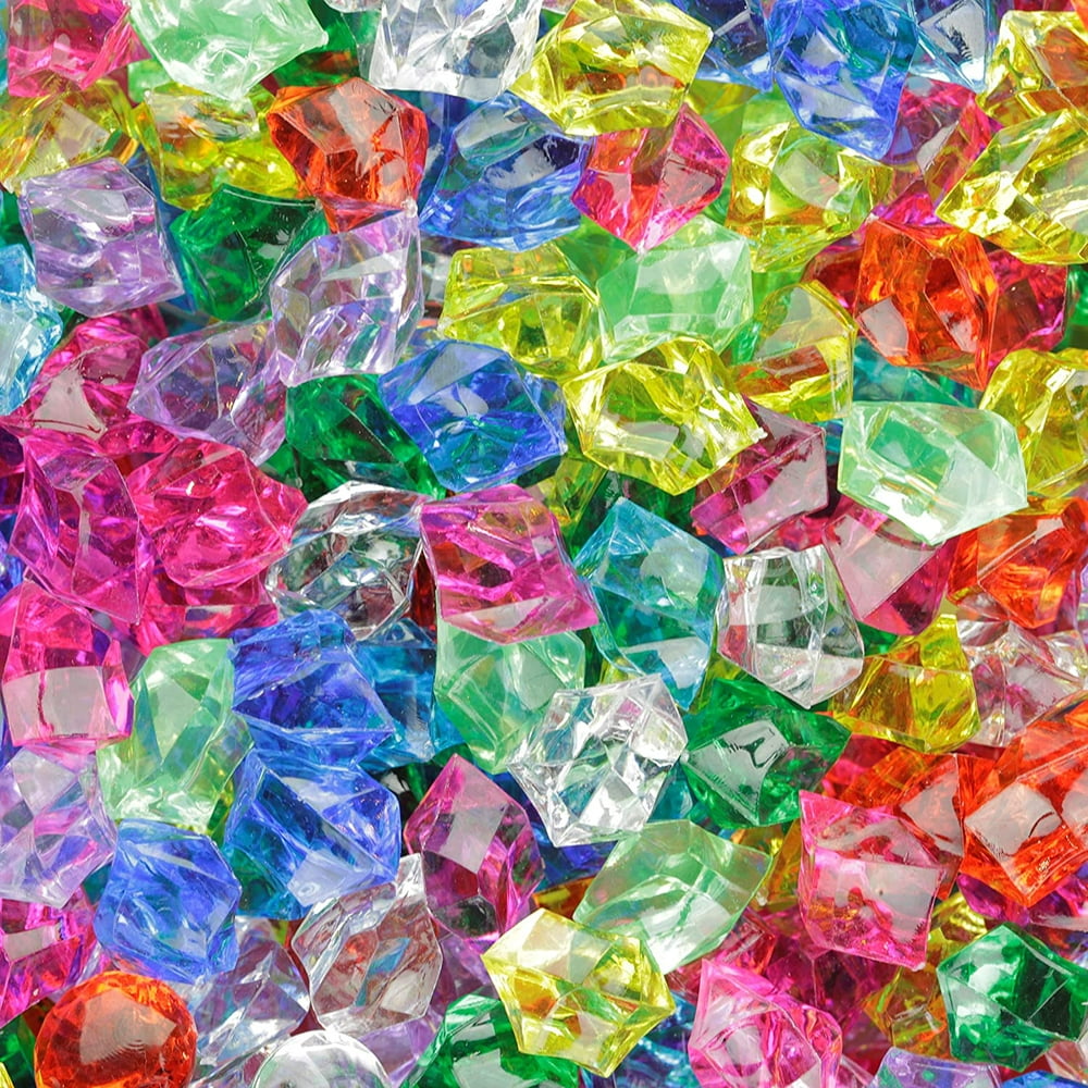 Acrylic Gems - Plastic Fake Gems Ice Rock Crystals - 150 Pcs Fake