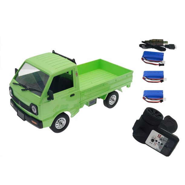 per per per RC Truck, 1:10 4WD 2.4G, modelo en carretera, modelo de vehículo de simulación, juguetes para , regalos durante más de 14 3 baterías Baoblaze coche rc verde