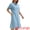 Light Blue, variant on DARING DIVA Midi Denim Short Sleeve Button Down Tunic Jean Dress S Blue