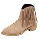 thumbnail image 1 of NECHOLOGY Botas Mujer Adulto Femenino Zapatos Botines mujer Nuevas botas de gamuza con borlas Vintage, botas de tacón grueso y puntiagudo para mujer, botas vaqueras occidentales finas (Khaki, 6.5), 1 of 7