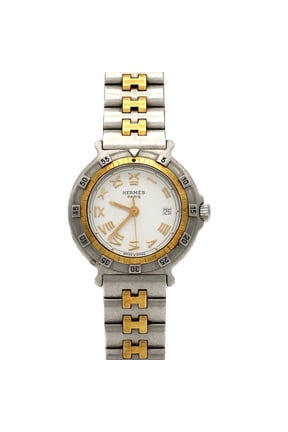 Pre-Owned Hermes Captain Nemo Combination Stainless Steel x Gold-Plated Quartz Watch