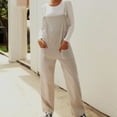 thumbnail image 2 of Honeeladyy Womens Casual Summer Solid Colour Jumpsuit with Pockets Sleeveless Straight Pants, 2 of 6