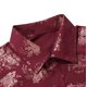 thumbnail image 5 of Camisa de manga corta con estampado floral de ajuste delgado para negocios con botones informales para hombres Pompotops  oipoqjl47810, 5 of 8