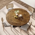 thumbnail image 6 of Roromall 47-inch Round Dining Table, Wooden Kitchen Table for 4, Industrial Dinner Table with Metal Base for Home Dining Room Living Room (Only Table), 6 of 8