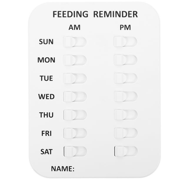 Pet Feeding Reminder Plastic Dog Cat Food Feeding Reminder