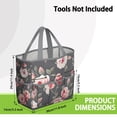 thumbnail image 3 of Garden Tool Bag,Pioneer Flower Floral Print Pattern Garden Tool Organizer,Garden Gifts,Waterproof Multi-Pocket Garden Tool Storage 11.8x5.5x11.4 Inch(Tools NOT Included), 3 of 6