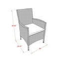 thumbnail image 6 of East West Furniture Valencia 5-piece Modern Metal Patio Set in Cream, 6 of 6