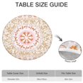 thumbnail image 6 of Colorful Bohemian Style Round Tablecloth - Elasticized Edge for 52 to 56 Inch Tables - Vibrant Table Cover for Party, 6 of 7