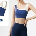 thumbnail image 3 of Kaemgyyd Womens Seamless Sports Bra Color Block Wireless Bras Full Coverage Padded Workout Running Yoga Crop Tops, 3 of 4