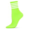 thumbnail image 2 of MeMoi Women's Ring Quartet Cotton Blend Bold Neon Crew Sock - Womens - Female, 9-11, Neon Pink, 2 of 2