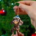 thumbnail image 2 of Dachshund Goat Elk Pig Christmas Ornament - Funny Farm Animal Acrylic Decor for Christmas Tree & Car, Cute Animal Pendant Gift, 2 of 8