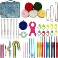 thumbnail image 5 of 59pcs Ergonomic Crochet Hook Set 5 Rolls Yarn Knitting Needles Kit For Starters, 5 of 5