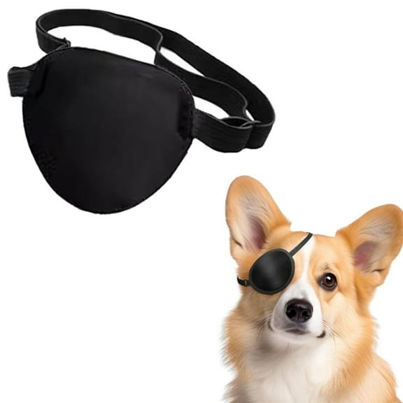 GIXUSIL Adjustable Dog Eye Patch, 1Pcs Single Eyepatch Protective Eye Cover for Small Medium Large Dogs Cats with Canine Eye Injuries After Surgery Wounds Doggie Missing Eye