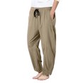 thumbnail image 1 of Men's Solid Color Loose Breathable Casual Pants - High-Quality Daily Wear Trousers with Size Chart, 1 of 4