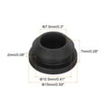 thumbnail image 2 of 10Pcs Snap Rubber Grommet Plug Mount Dia 10.5mm ID 7.5mm Seal Anti-Scratch for Electrical Box Cable Black, 2 of 6