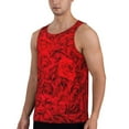 thumbnail image 2 of Easygdp Red Rose Men's Tank Top, Sleeveless Muscle T Shirts, Breathable, Quick-Dry, Loose for Gym, Running, Fitness - XX-Large, 2 of 9