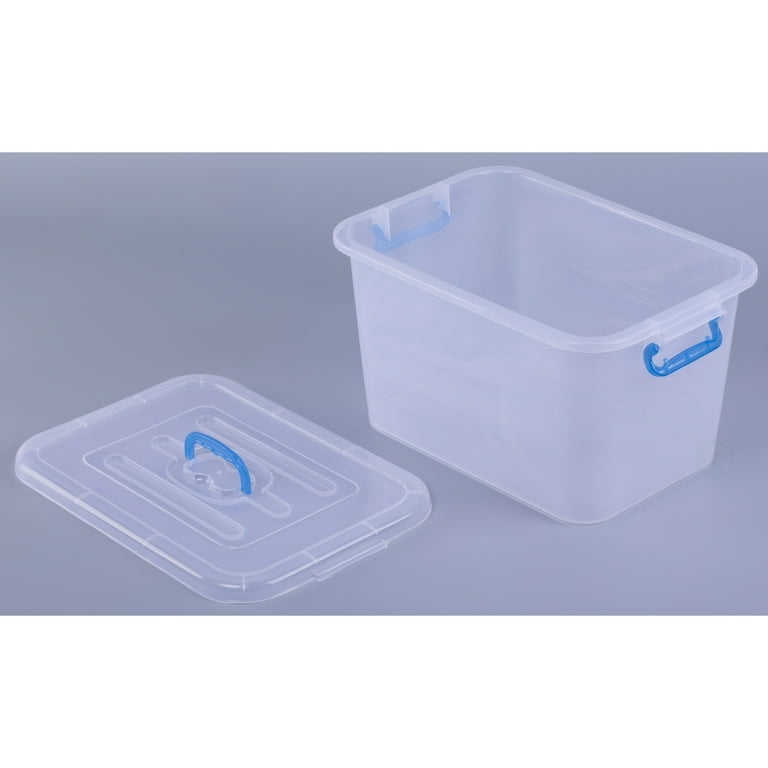 Basicwise Stackable Plastic Storage Container - Set of 3