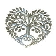 thumbnail image 1 of Adorno de pared de metal con diseño de pájaros y árboles, adorno de pared con forma de corazón, escultura de pared rústica hermosa y decorativa para Plata, 1 of 8