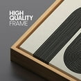 thumbnail image 2 of PixonSign Framed Canvas Print Wall Art Set Geometric Mid-Century Circle Wave Landscape Abstract Shapes Illustrations Modern Art Boho Decorative for Living Room, Bedroom, Office - 24"x36"x3 NATURAL, 2 of 5