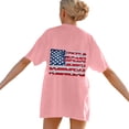 thumbnail image 4 of Blusas de Manga Corta Casuales para las Mujeres Verano Cuello Redondo Moda Impresa Blusa, Top Ligero para el Hogar Y Diario, 4 of 7