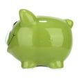 thumbnail image 3 of Hucha de cerdito sonriente Tomfeel, caja de dinero de cerámica, cerdo de dibujos animados, muebles p Tomfeel Verde, 3 of 7