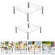 thumbnail image 2 of KAKOWELY soportes de exhibición de pasteles de acrílico, cuadrados, transparentes, para postres y pasteles., 2 of 5
