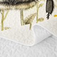 thumbnail image 5 of Erosebridal Retro Bug Bee Twin Quilt Set,Cartoon Flowers Twin Coverlet Set,Cream Black,2pcs,1 Bedspread and 1 Pillowcase, 5 of 7