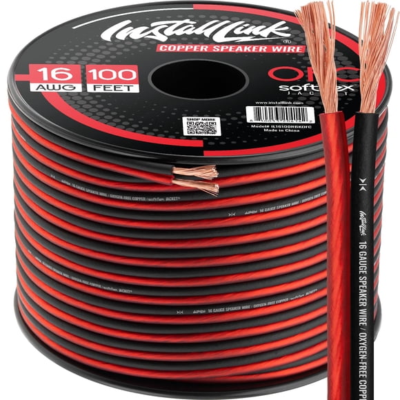 Cable Speaker Wire Install Link 16 AWG (OFC) de 30,5 m