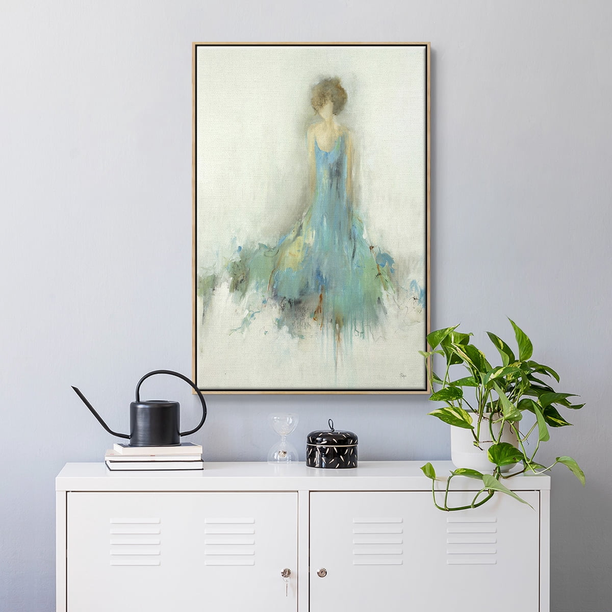 Reflection on You Framed Premium Gallery Wrapped Canvas - Ready to Hang - 25 x 37 - Natural Wood Floating Frame