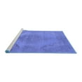 thumbnail image 2 of Ahgly Company Machine Washable Indoor Round Oriental Blue Industrial Area Rugs, 4' Round, 2 of 4
