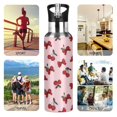 thumbnail image 7 of Yayeee 20oz Insulated Water Bottle Double Wall Stainless Steel with Flip Straw Lid, Red Cherry Pattern, 7 of 7