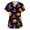 Purple, variant on Kamentoy Scrubs for Women V Neck Cute Printed Scrub Tops Nurse Shirt Soft Casual Uniform with Pockets Holiday Halloween Top