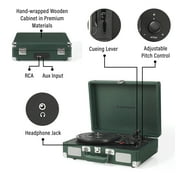 Crosley Cruiser Plus Vinyl Record Player with Speakers and Wireless Bluetooth - Audio Turntables