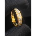 thumbnail image 5 of 0.25 Carats Round Brilliant Cut Diamonds Unisex Five Stone Wedding Ring In Hallmark 18K Yellow Gold, 5 of 14