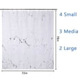 thumbnail image 4 of Assile Grey Marble Bathroom Shower Curtain Waterproof Fabric Shower Curtains with Pocket Shower Curtain with Hooks Decorative Bathroom Accessories, 72 x 78 inch, 4 of 8