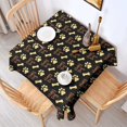 thumbnail image 2 of Happy Dog and Footprints Square Tablecloth,Waterproof Square Table Cover,Wipeable Spillproof Washable Table Cover for Home Kitchen Party Decor 42"X42"(107x107cm), 2 of 6