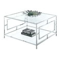 thumbnail image 2 of Town Square Chrome Square Coffee Table with Shelf, 2 of 3