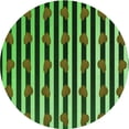 thumbnail image 1 of Ahgly Company Indoor Square Patterned Nebula Green Area Rugs, 3' Square, 1 of 6