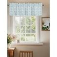 thumbnail image 2 of Blue Ethnic Curtain Valances for Windows, Vintage Country Medallion Printed Flower Kitchen Valance Window Treatment, Light Filtering Block Curtains for Bathroom/Bedroom/Living Room 42'' x 18'', 2 of 9