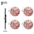 thumbnail image 2 of Non-Ticking Sweep Movement Wall Clock Battery Operated Analog Wall Clocks Decorative for Bedroom-Chinese Flower Floral Print Pink Multicolor(12inch), 2 of 4