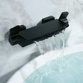 thumbnail image 4 of ZHIMAO Bathroom Waterfall Tub Faucet Deck Mount Dual Handle Brass Bathtub Shower Faucet Black, 4 of 9