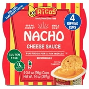 Ricos Nacho Cheese Sauce 3.5oz Cup, 4 Count, Shelf-Stable