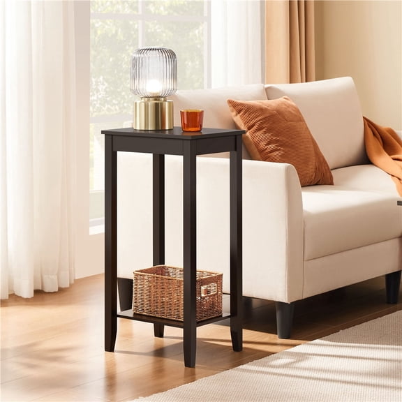 Yaheetech Small End Table Coffee Table Stand Nightstand Accent Table Living Room Bedside Sofa Table, Dark Coffee